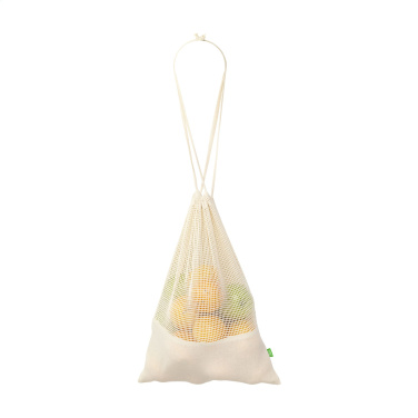 Logotrade promotional products photo of: Natura Organic GOTS Mesh Bag (120 g/m²) fruit bag