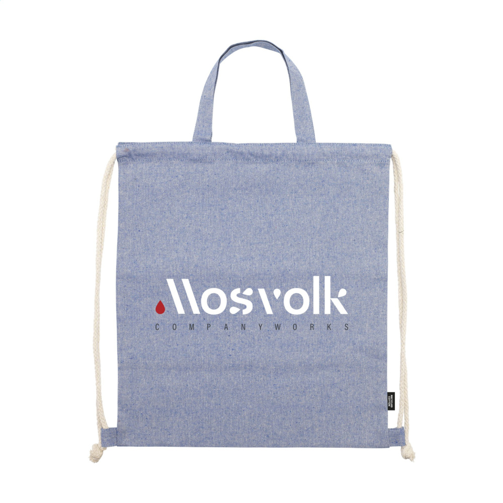 Logotrade corporate gift image of: GRS Recycled Cotton PromoBag Plus (180 g/m²) backpack