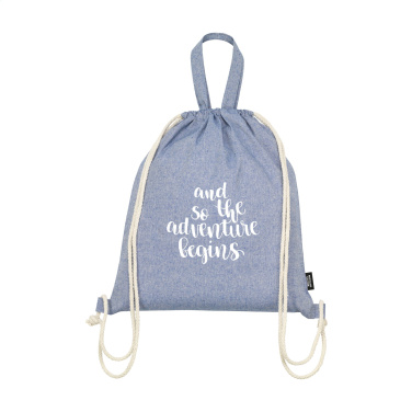 Logo trade promotional giveaways picture of: GRS Recycled Cotton PromoBag Plus (180 g/m²) backpack