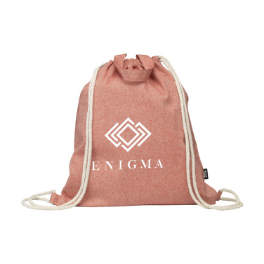 Logo trade business gifts image of: GRS Recycled Cotton PromoBag Plus (180 g/m²) backpack