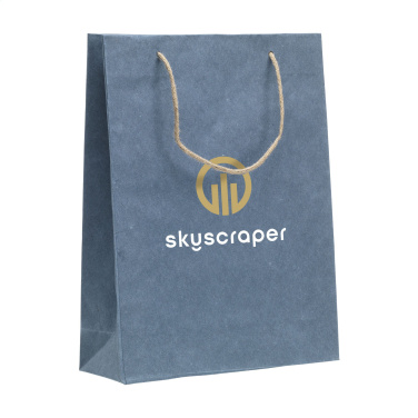 Logo trade promotional gifts picture of: Leaf It Bag recycled with jeans fibres (180 g/m²) L