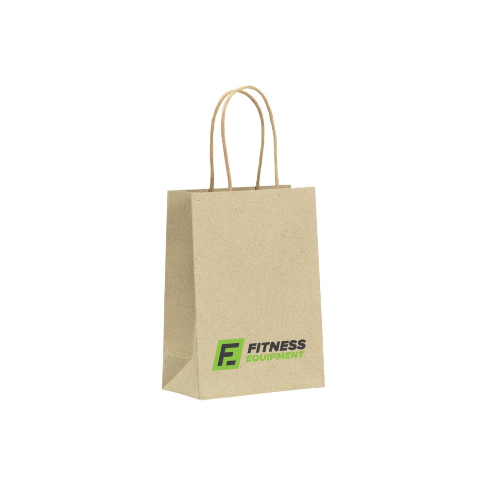 Logo trade promotional gift photo of: Leaf It Bag recycled grass paper (120 g/m²) S