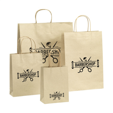 Logotrade corporate gift picture of: Leaf It Bag recycled grass paper (120 g/m²) S