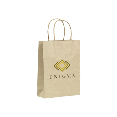 Logo trade corporate gifts image of: Leaf It Bag recycled grass paper (120 g/m²) M