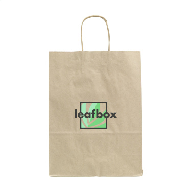 Logo trade corporate gifts picture of: Leaf It Bag Wide recycled grass paper (90 g/m²) M