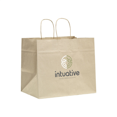 Logo trade promotional giveaways picture of: Leaf It Bag recycled grass paper (90 g/m²) XL