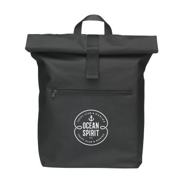 Logo trade promotional merchandise image of: Lennon Roll-Top Recycled Backpack