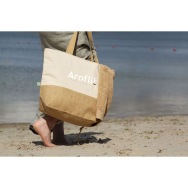 Logo trade promotional gifts image of: Cancun Beachbag Organic Cotton (320 g/m²)