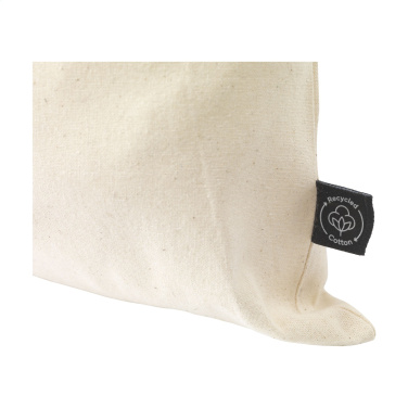 Logo trade promotional merchandise image of: Gift Pouch Natural GRS Recycled Cotton (150 g/m²) L