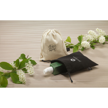 Logo trade promotional item photo of: Gift Pouch Natural GRS Recycled Cotton (150 g/m²) S