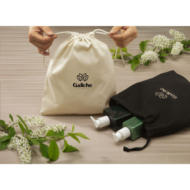 Logotrade promotional product image of: Gift Pouch Natural GRS Recycled Cotton (150 g/m²) M