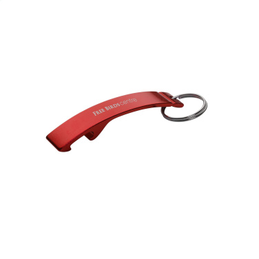 Logo trade promotional giveaways image of: Alu Opener keyring