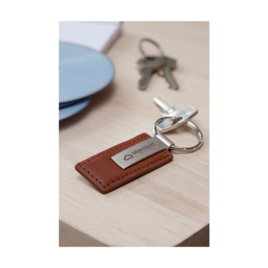 Logo trade promotional gifts picture of: LeatherKey keyring