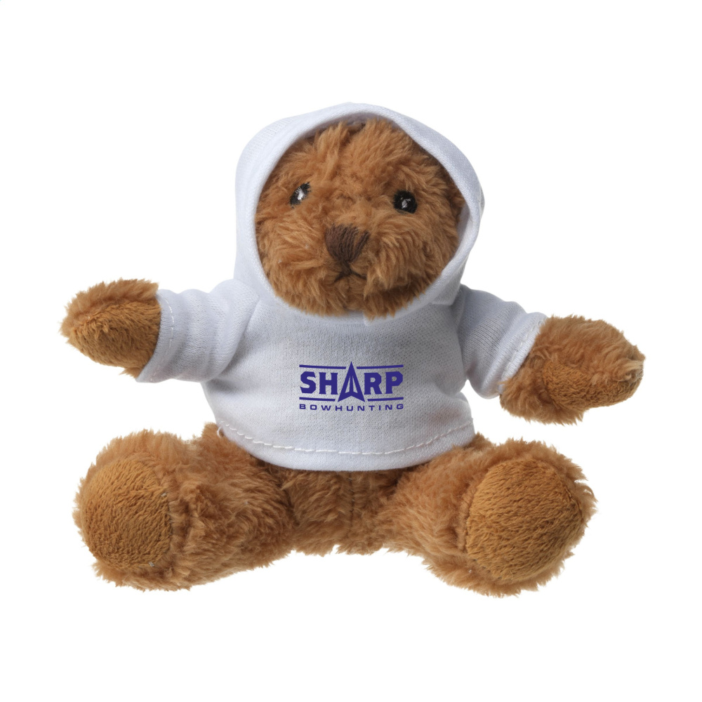 Logotrade promotional giveaway picture of: HoodedBear bear cuddle toy