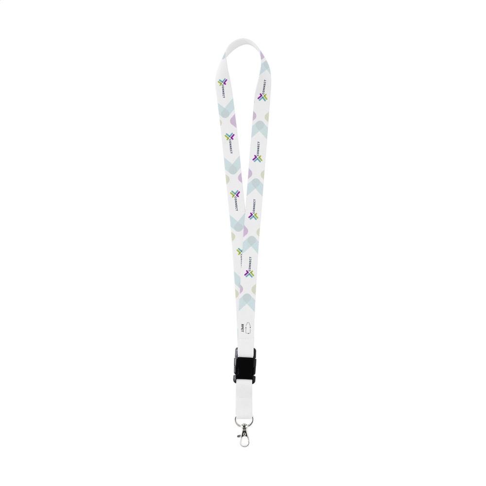 Logo trade business gift photo of: Lanyard Sublimation Buckle RPET 2 cm keycord