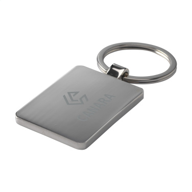 Logo trade promotional merchandise picture of: Bamboo Key Rectangle keyring