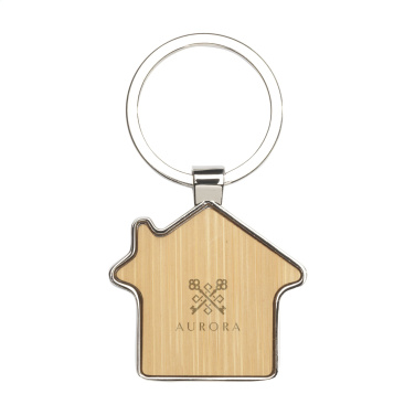 Logotrade promotional product picture of: Casa bamboo keyring