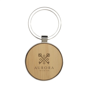 Logotrade promotional merchandise photo of: Bamboo Key Circle keyring