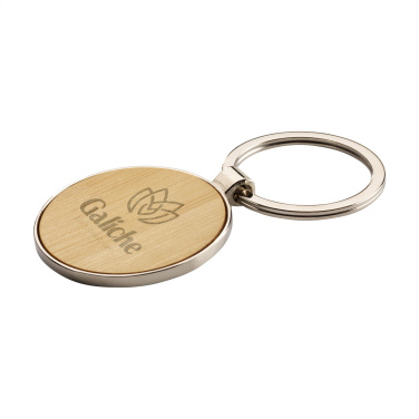 Logo trade corporate gifts picture of: Bamboo Key Circle keyring