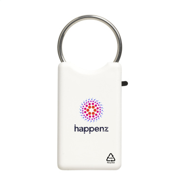 Logo trade promotional merchandise picture of: Safe GRS Recycled Key Ring