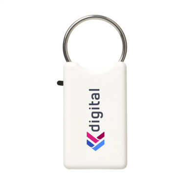 Logo trade advertising product photo of: Safe GRS Recycled Key Ring