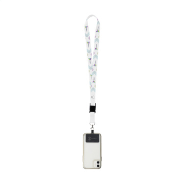 Logo trade promotional merchandise photo of: Lanyard Sublimatie Buckle RPET 2 cm with Patch keycord