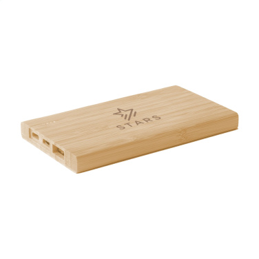 Logo trade promotional gifts image of: Bamboo 4000 Powerbank external charger