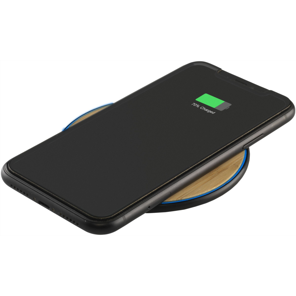 Logotrade promotional merchandise photo of: Bamboo 10W Wireless Charger wireless fast charger