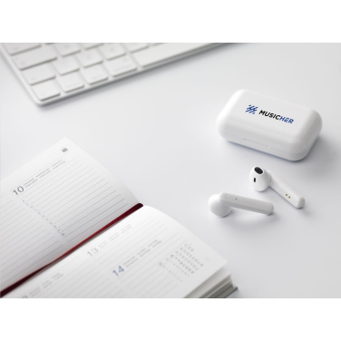 Logo trade promotional items image of: Sensi TWS Wireless Earbuds in Charging Case