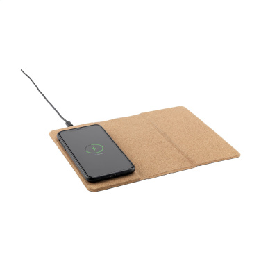 Logotrade promotional giveaway picture of: Cork Wireless Charging Mousepad