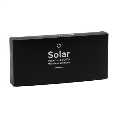 Logo trade promotional item photo of: Solar Powerbank 8000+ Wireless Charger