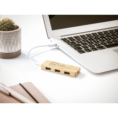 Logotrade advertising product image of: Bamboo USB Hub