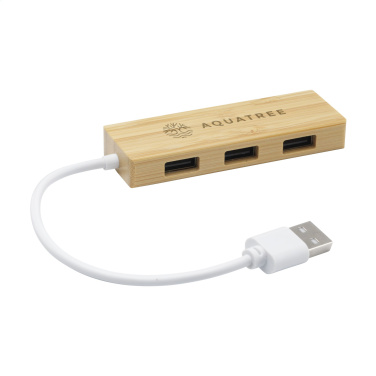 Logo trade advertising product photo of: Bamboo USB Hub