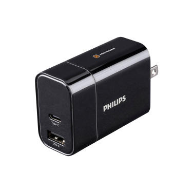 Logo trade promotional giveaways picture of: Philips Travel Charger