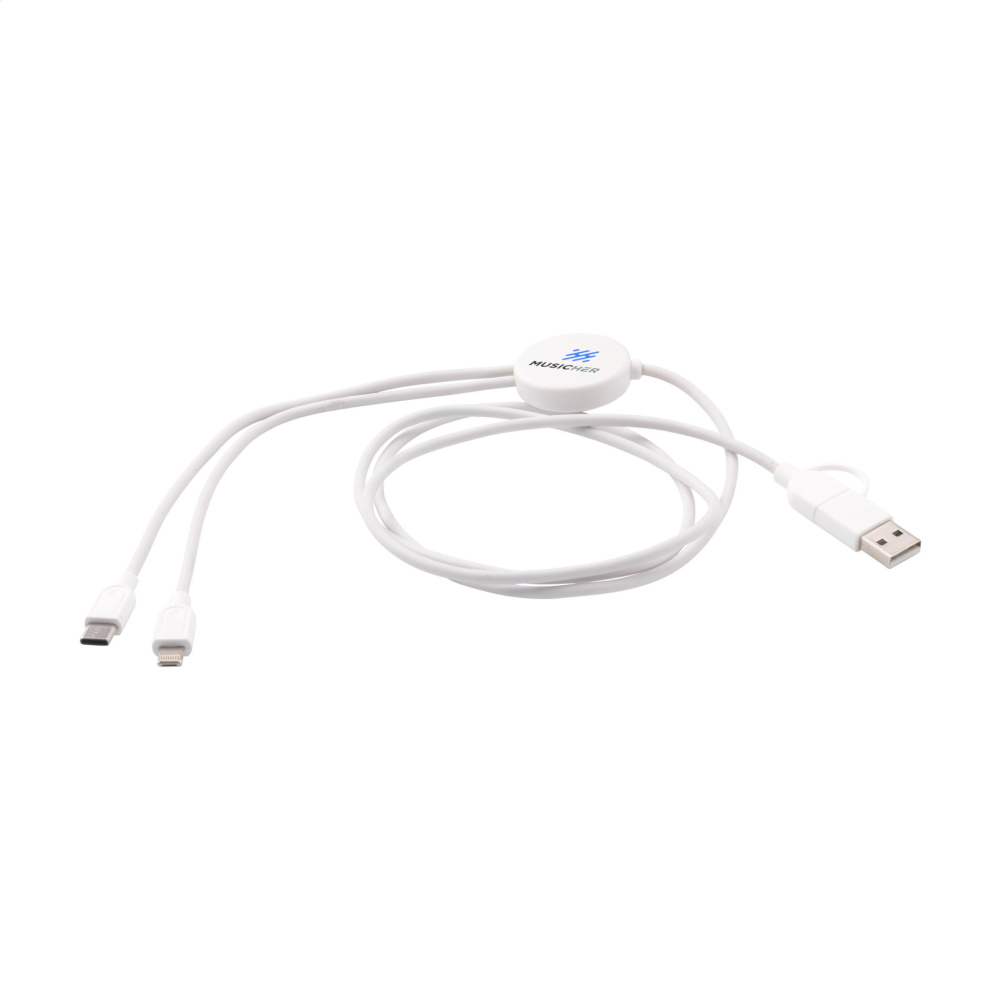 Logo trade promotional merchandise photo of: Charging Cable RCS Recycled ABS-TPE