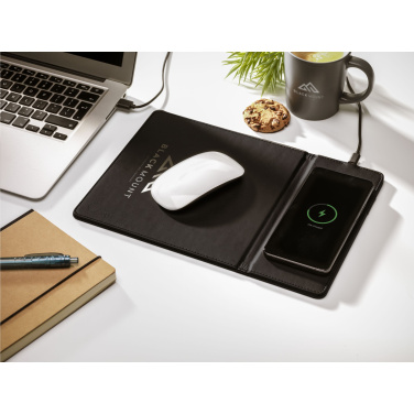 Logo trade promotional gifts picture of: RCS Recycled Wireless Charging Mousepad