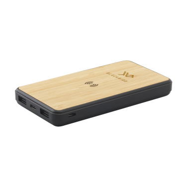 Logotrade promotional giveaways photo of: Boru Bamboo RCS Recycled ABS Powerbank Wireless Charger