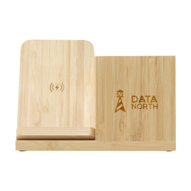 Logotrade promotional giveaway picture of: Bamboo Boss 15W charger/pen holder