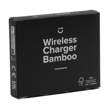 Logo trade promotional giveaway photo of: Bamboo Wireless Charger 15W