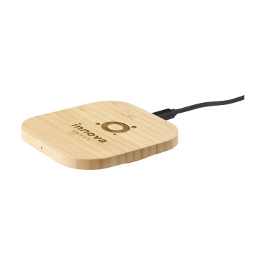 Logo trade business gift photo of: Bamboo Wireless Charger 15W