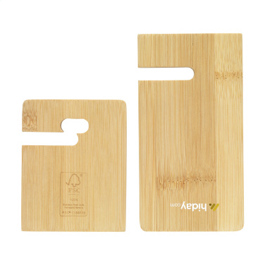 Logo trade promotional item photo of: Miyo Bamboo Phone Stand