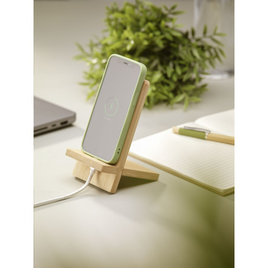 Logotrade promotional giveaway image of: Miyo Bamboo Phone Stand