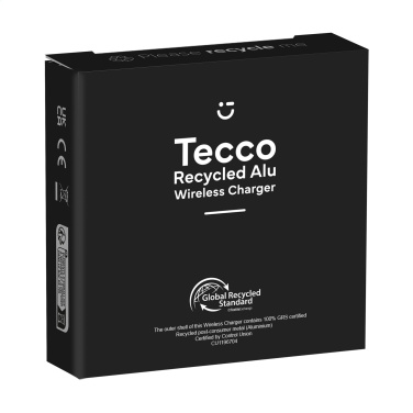 Logo trade promotional merchandise photo of: Tecco GRS Recycled Alu 15W Wireless Charger