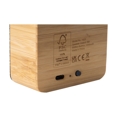 Logo trade promotional gift photo of: Sonido 5W Bamboo wireless speaker