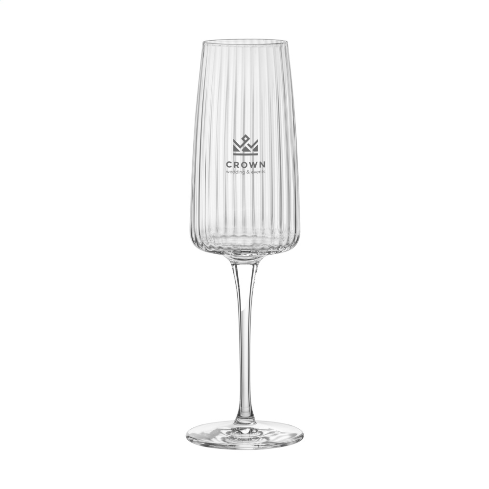 Logo trade promotional gift photo of: Ribbio Champagne glass 255 ml