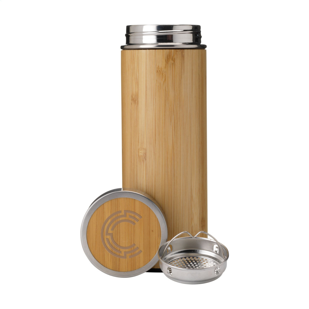 Logotrade advertising products photo of: Osaka 360 ml bamboo thermo bottle/thermo cup