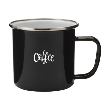 Logo trade promotional merchandise picture of: Retro Silver Enamel Mug 350 ml