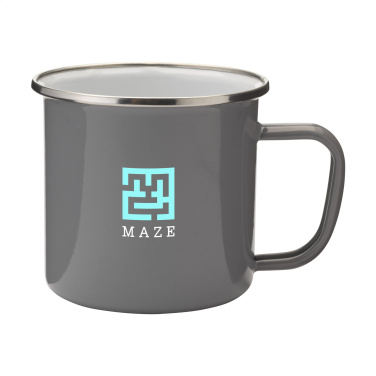 Logotrade promotional item picture of: Retro Silver Enamel Mug 350 ml