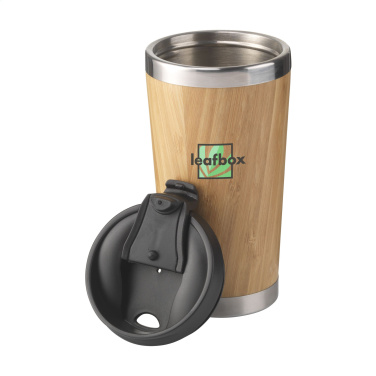 Logo trade promotional giveaway photo of: Tokyo 450 ml bamboo thermo cup