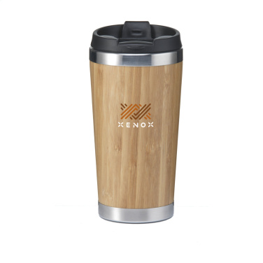 Logo trade corporate gift photo of: Tokyo 450 ml bamboo thermo cup